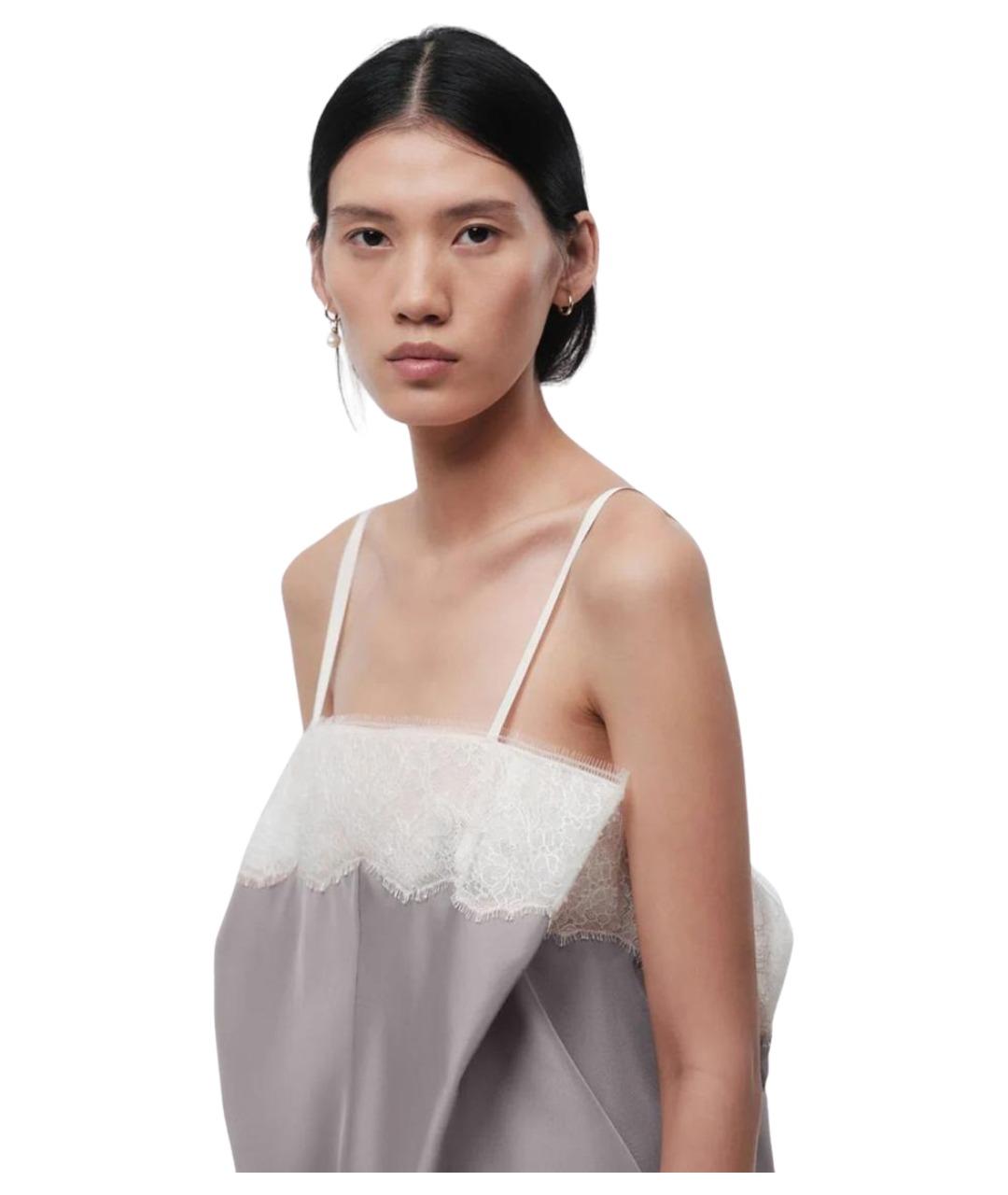 Carven Серая шелковая майка, фото 4