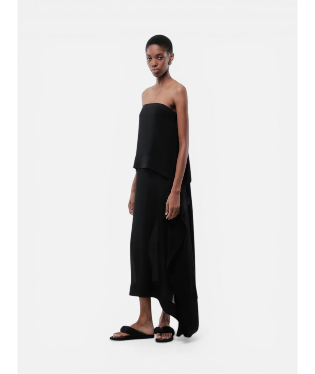 Carven Черное хлопковое коктейльное платье, фото 1