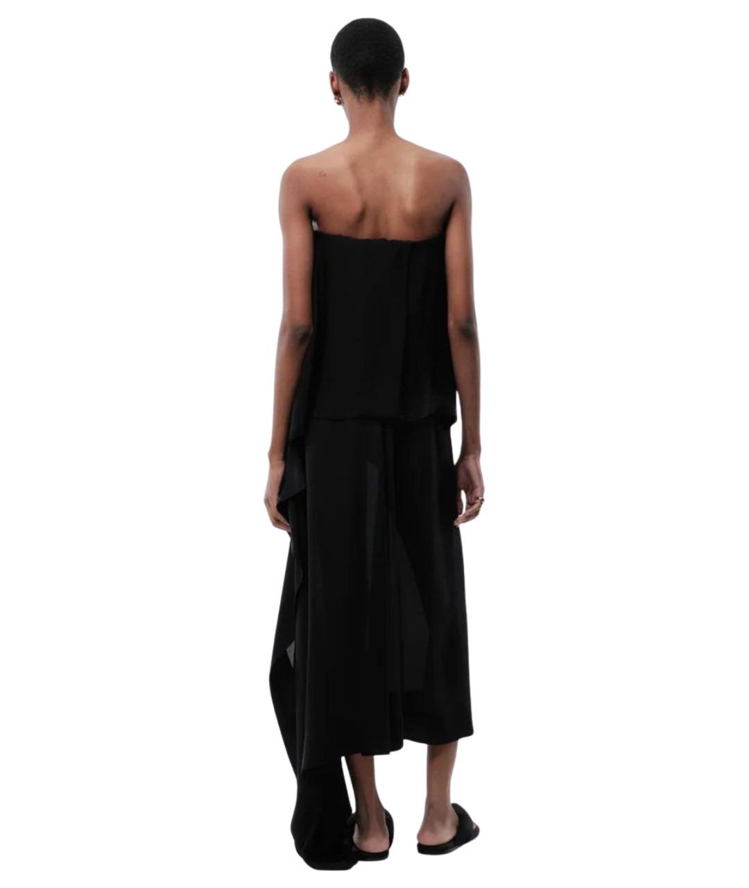 Carven Черное хлопковое коктейльное платье, фото 3