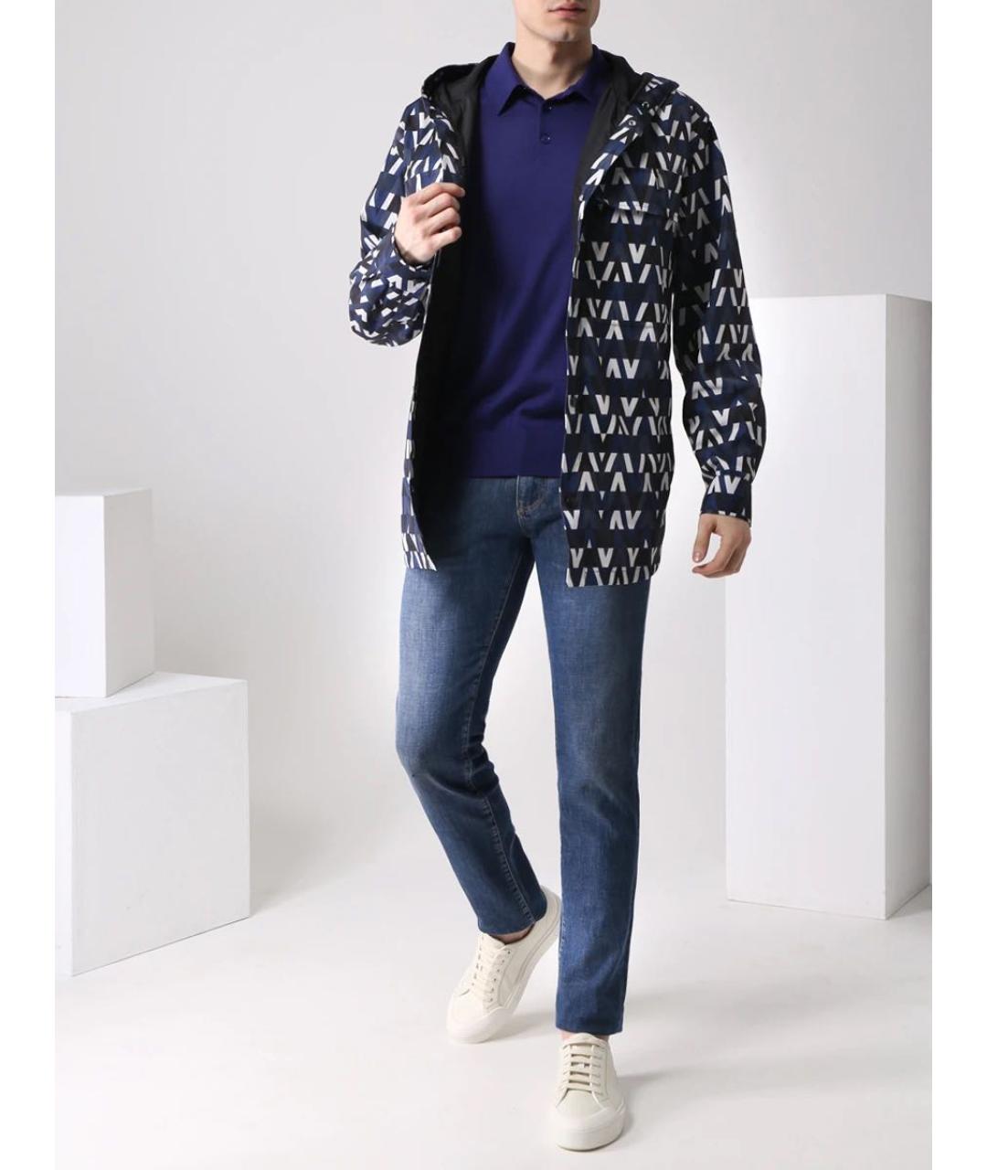 DOLCE&GABBANA Синие хлопко-эластановые прямые джинсы, фото 5
