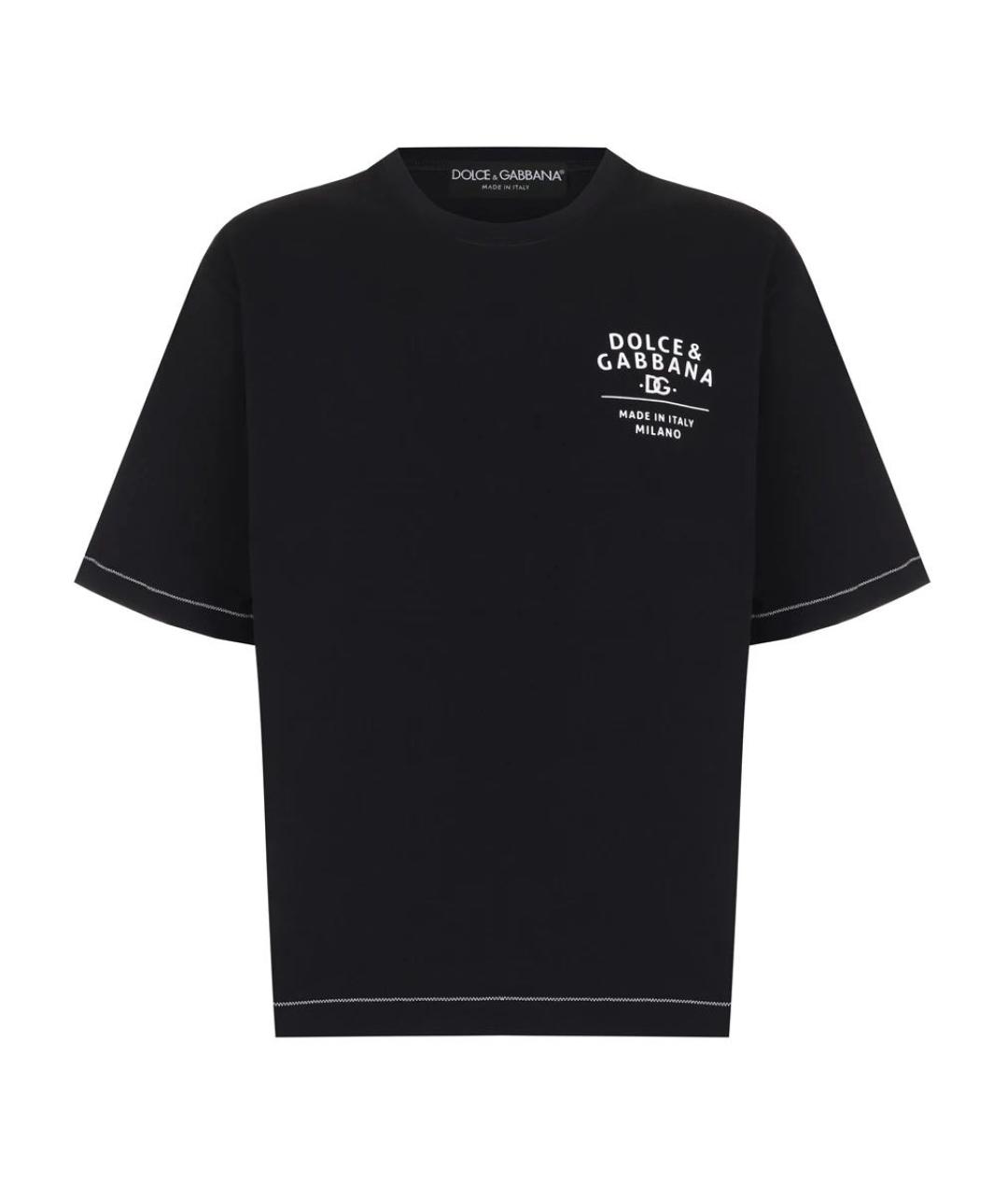 DOLCE&GABBANA Черная хлопковая футболка, фото 1