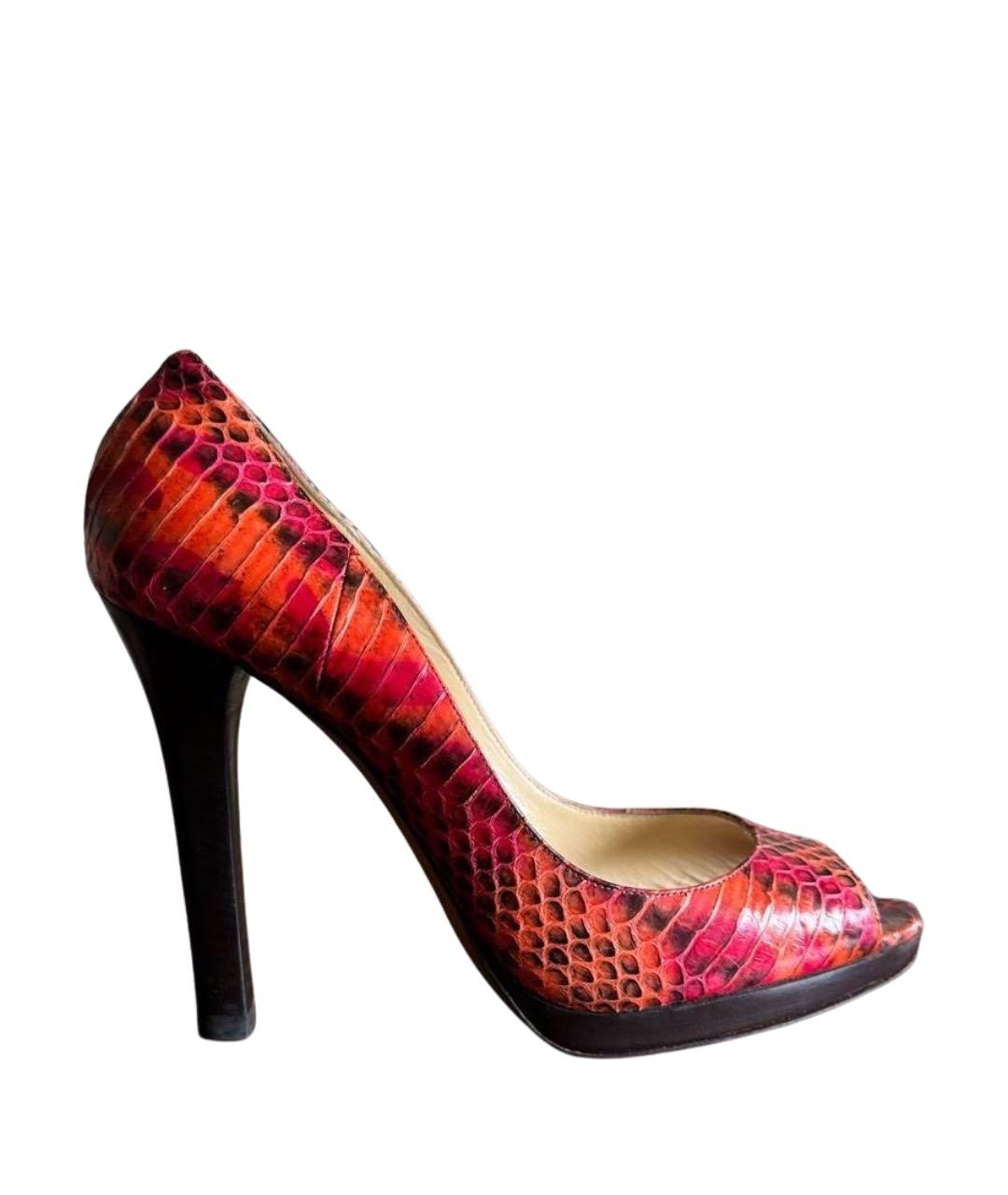 JIMMY CHOO Красные туфли из экзотической кожи, фото 1