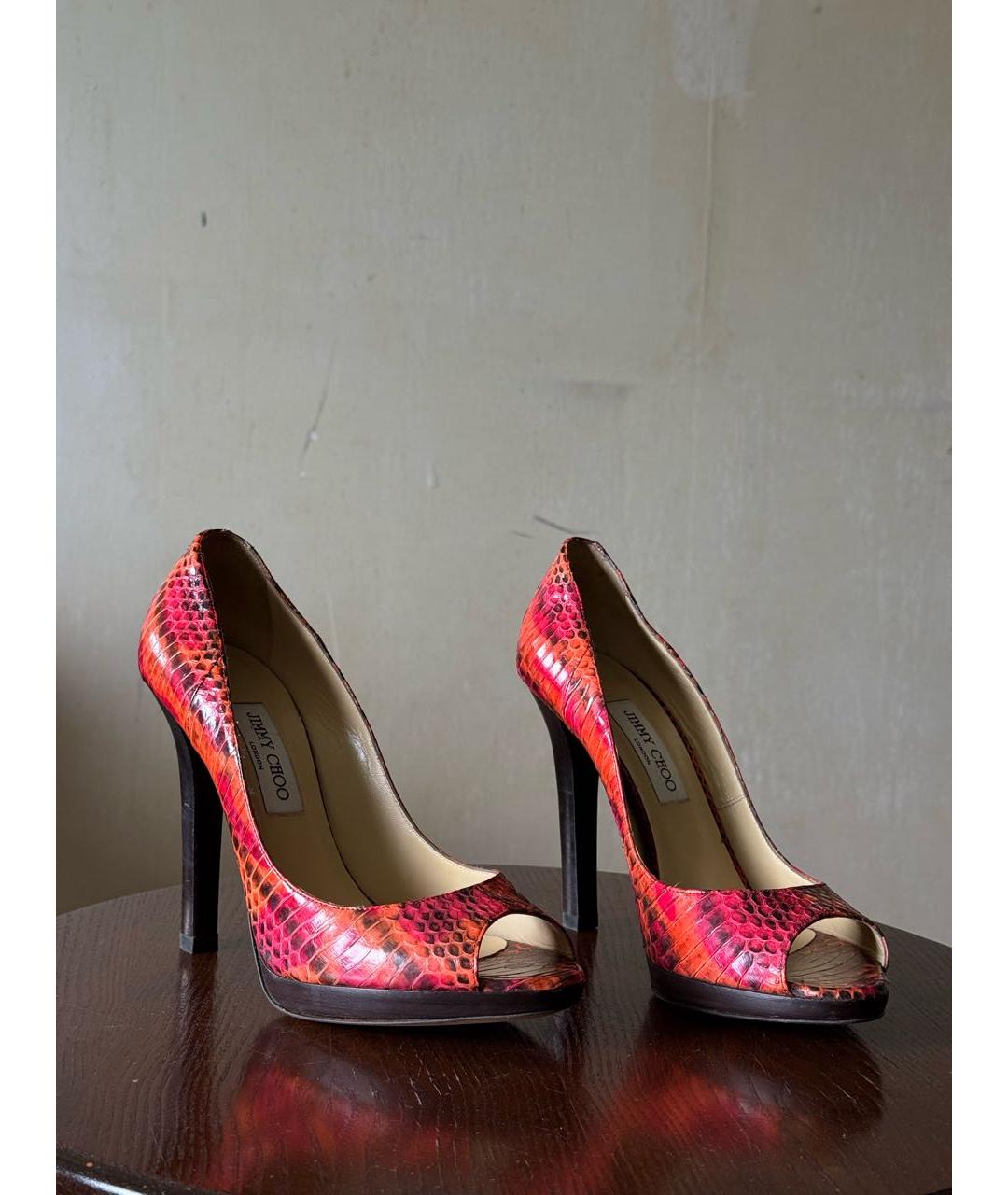 JIMMY CHOO Красные туфли из экзотической кожи, фото 5