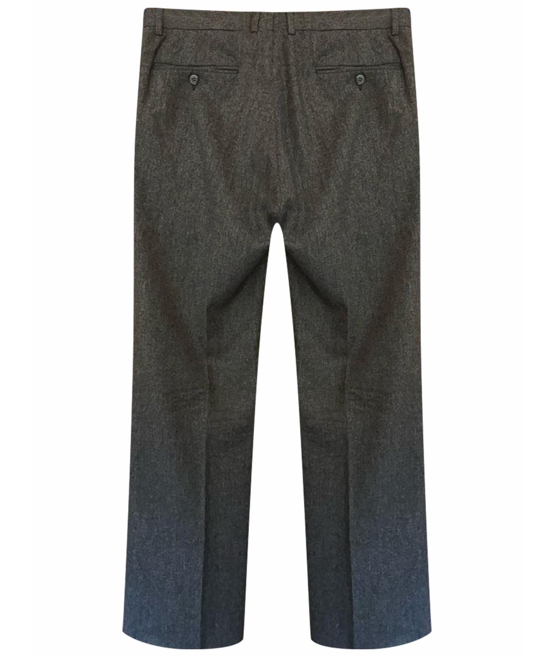 SAINT LAURENT Серые вискозные классические брюки, фото 1