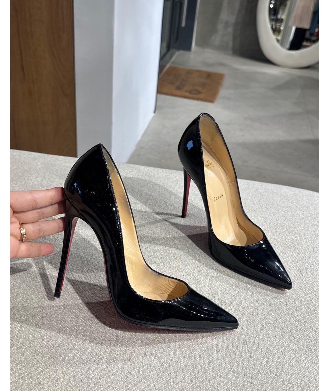 CHRISTIAN LOUBOUTIN Черные туфли из лакированной кожи, фото 3