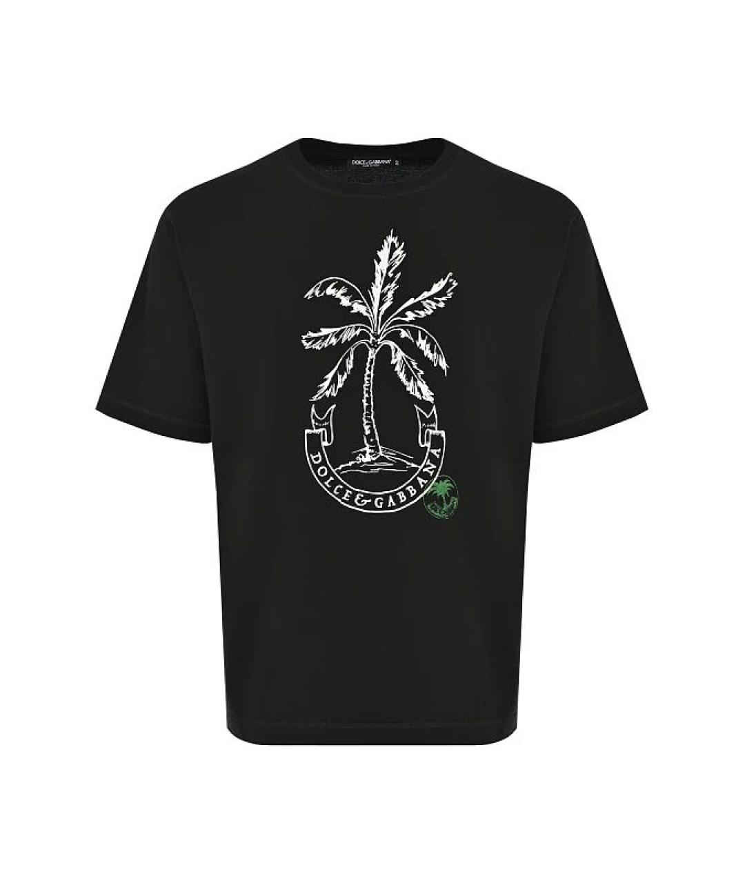 DOLCE&GABBANA Черная хлопковая футболка, фото 1
