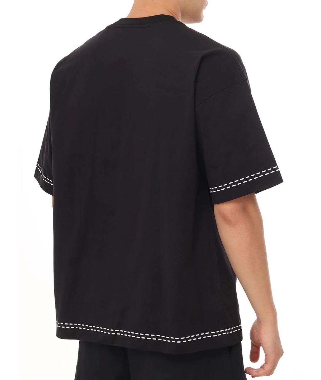 DOLCE&GABBANA Черная хлопковая футболка, фото 3