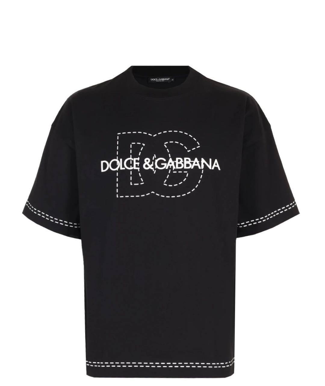 DOLCE&GABBANA Черная хлопковая футболка, фото 1