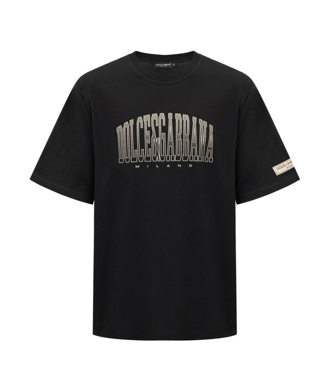 DOLCE&GABBANA Черная хлопковая футболка, фото 1