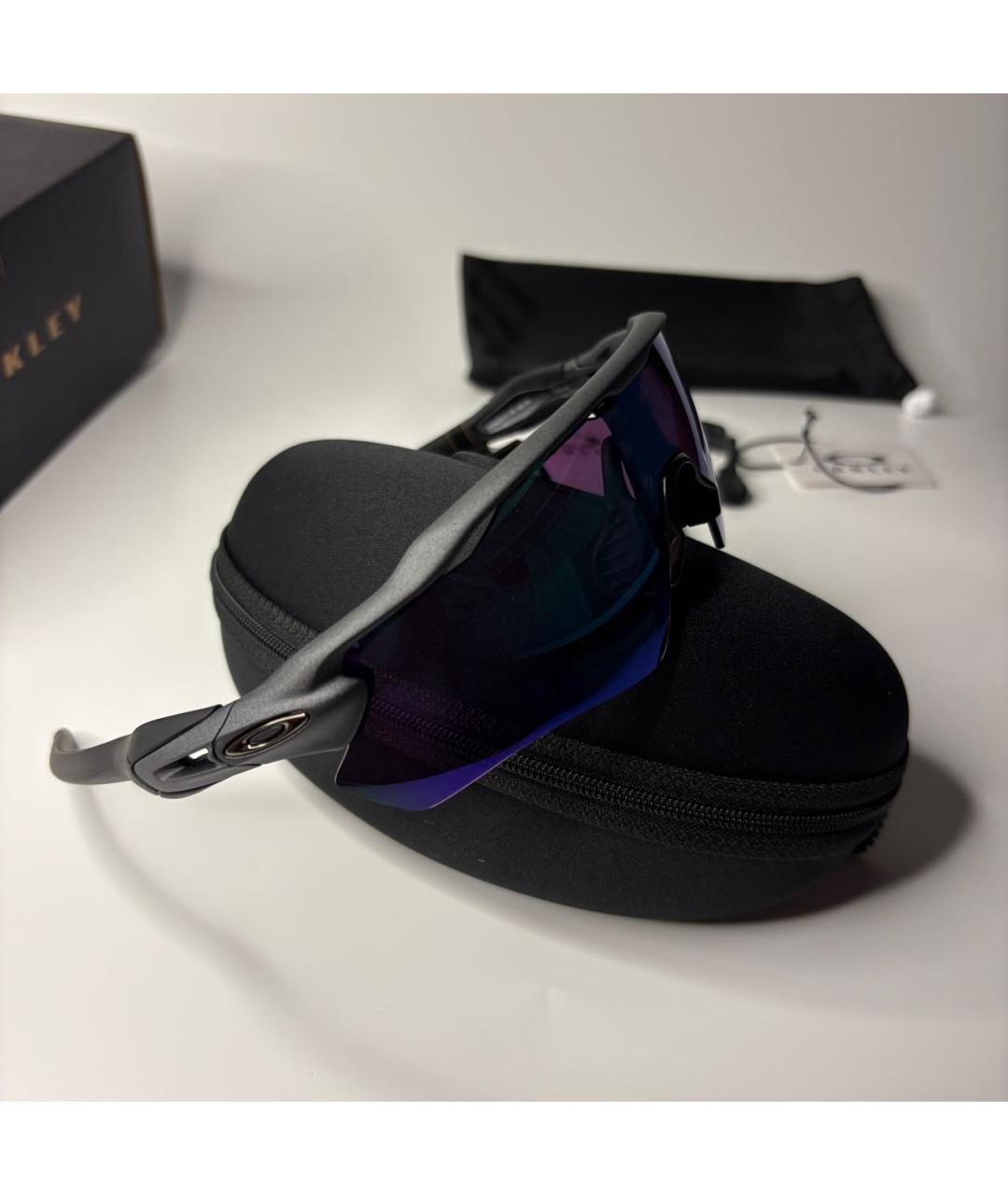 OAKLEY Черные пластиковые солнцезащитные очки, фото 7