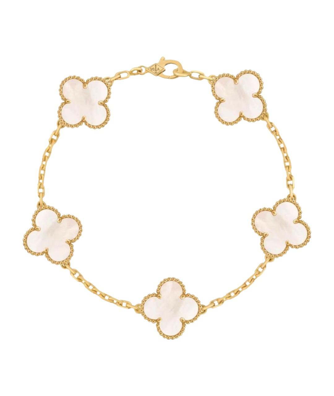 VAN CLEEF & ARPELS Белый браслет из желтого золота, фото 1
