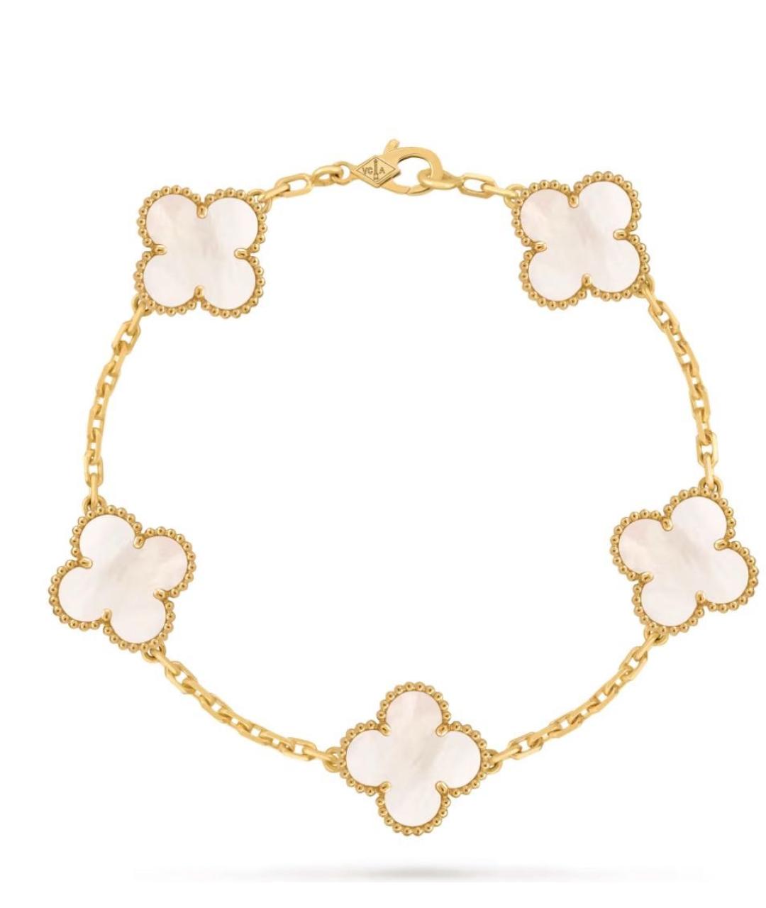 VAN CLEEF & ARPELS Белый браслет из желтого золота, фото 3