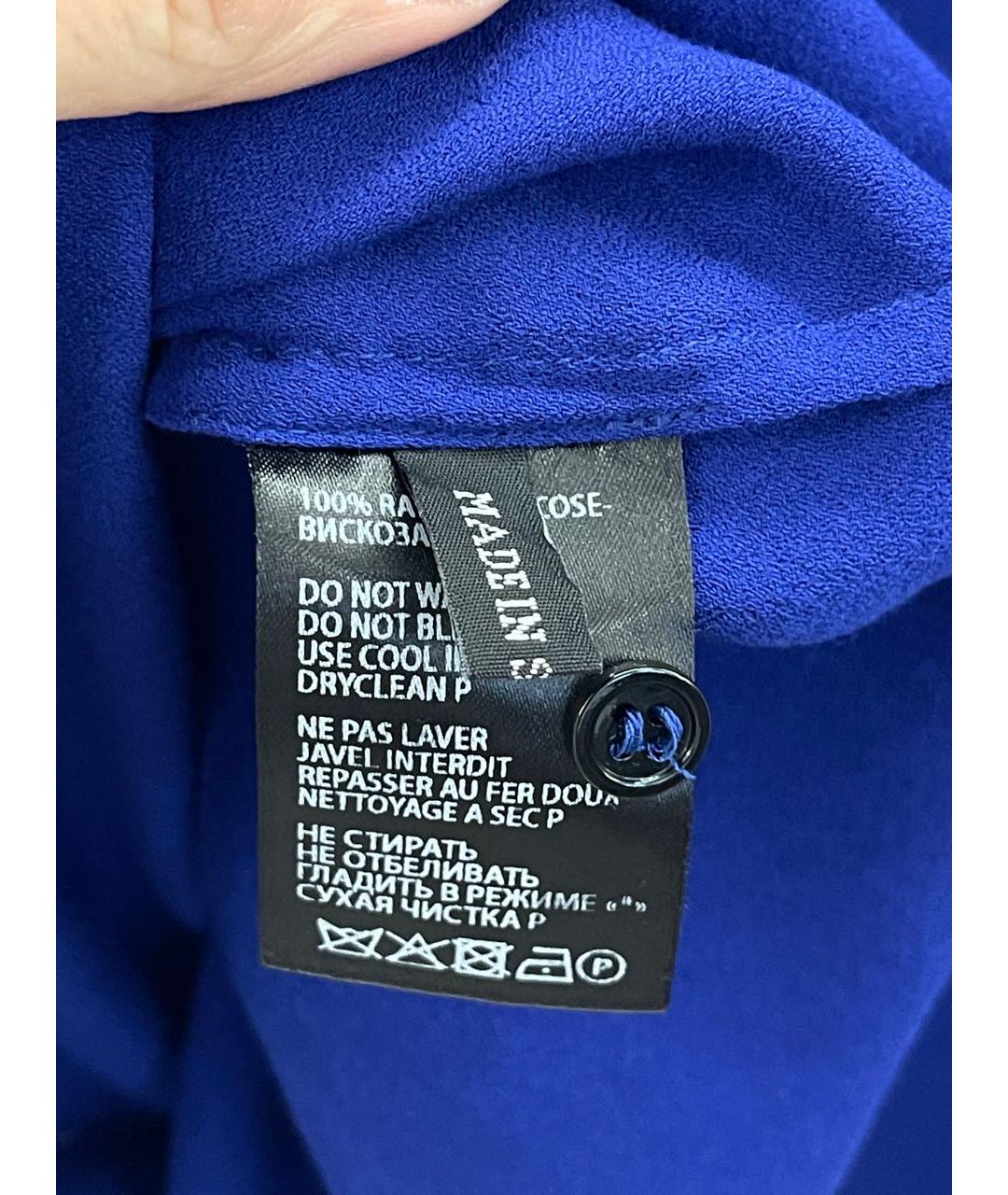 HAIDER ACKERMANN Синяя вискозная рубашка, фото 4