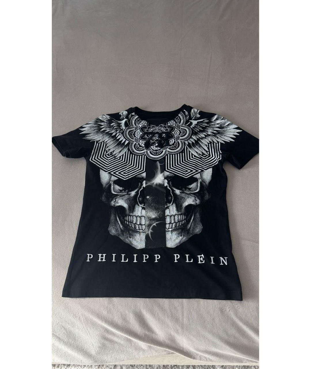 PHILIPP PLEIN Черная хлопковая футболка, фото 4