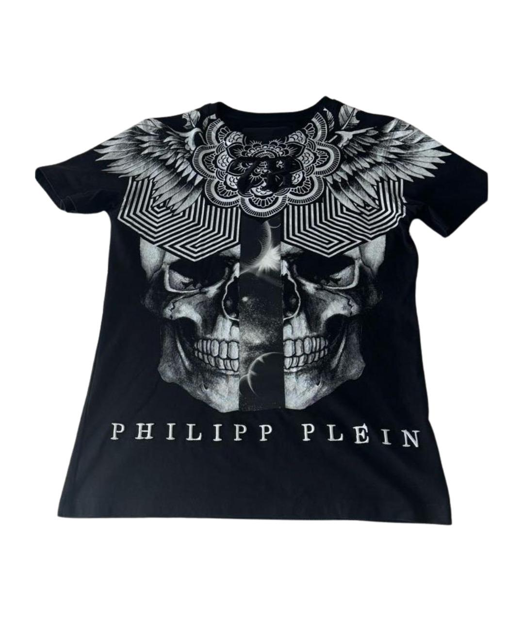 PHILIPP PLEIN Черная хлопковая футболка, фото 1