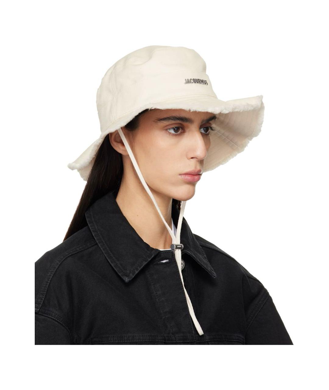 JACQUEMUS Белая хлопковая панама, фото 4