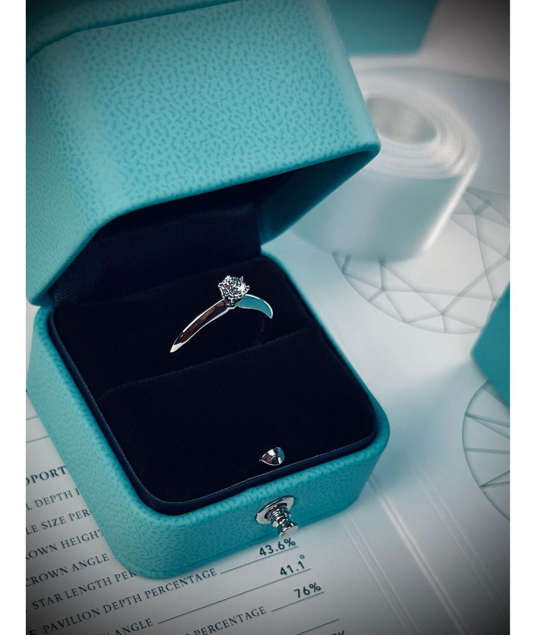 TIFFANY&CO Серебряное платиновое кольцо, фото 2