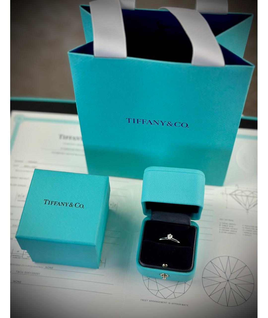 TIFFANY&CO Серебряное платиновое кольцо, фото 4