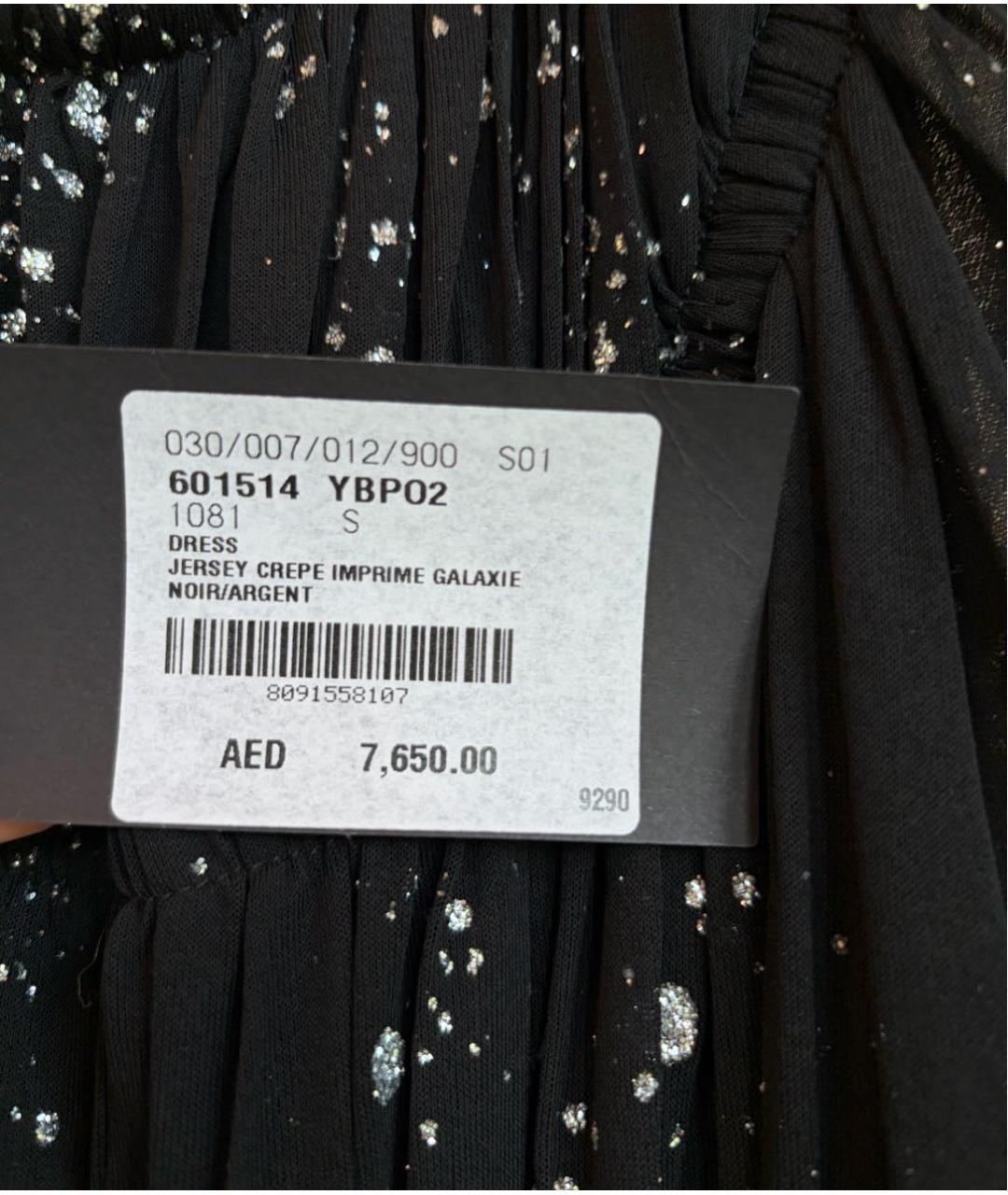 SAINT LAURENT Черное креповое коктейльное платье, фото 8