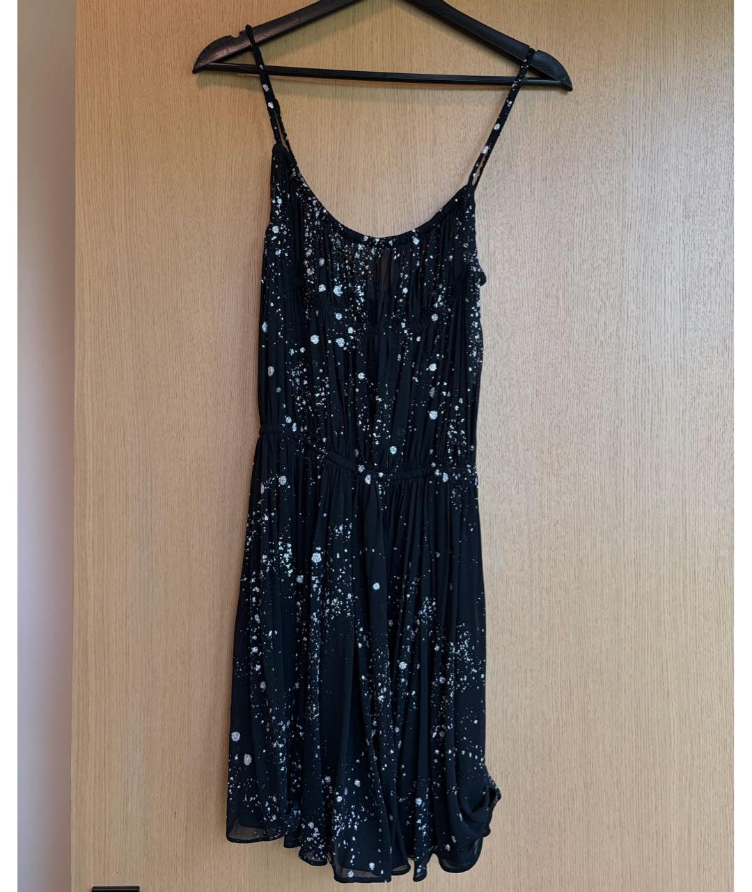SAINT LAURENT Черное креповое коктейльное платье, фото 2