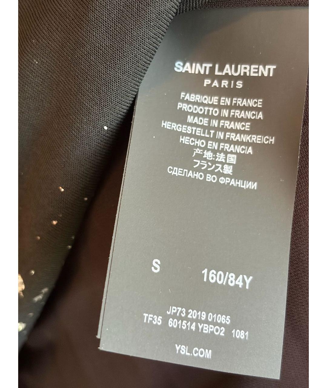 SAINT LAURENT Черное креповое коктейльное платье, фото 6