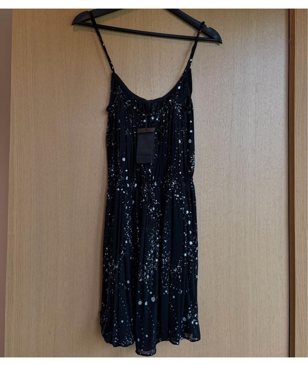 SAINT LAURENT Черное креповое коктейльное платье, фото 3