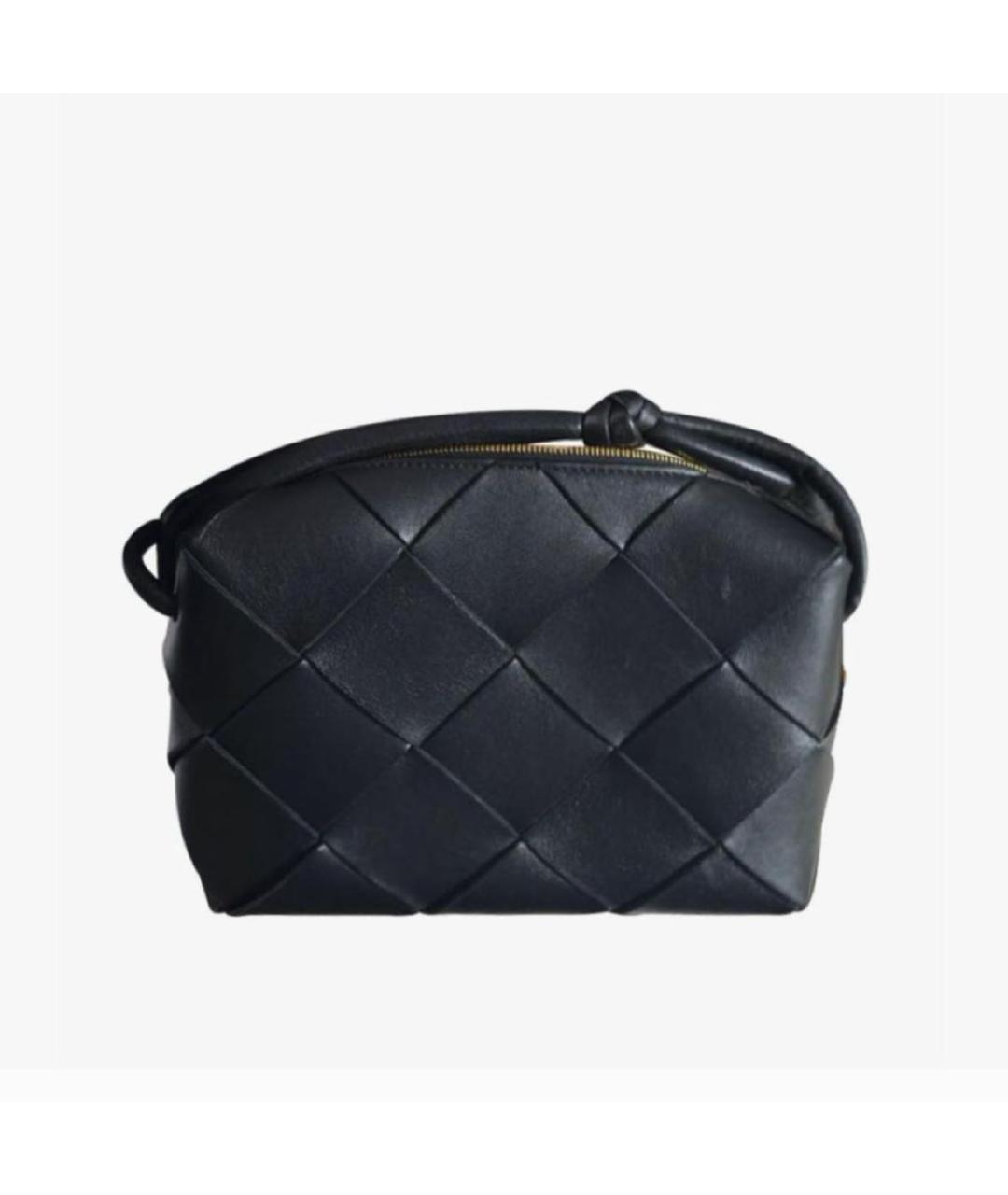 BOTTEGA VENETA Черная кожаная сумка через плечо, фото 5