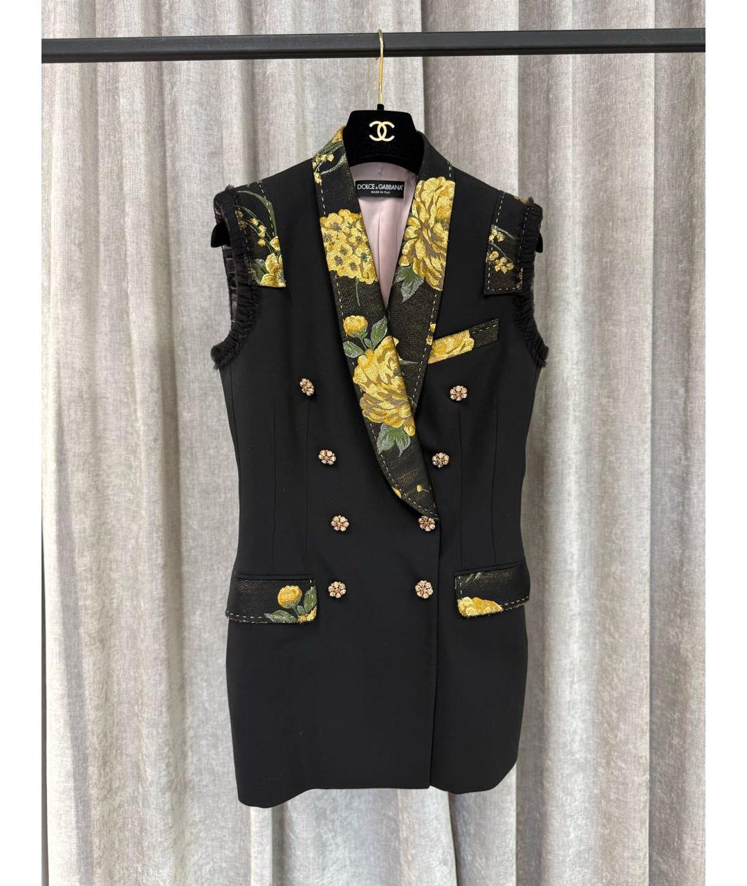 DOLCE&GABBANA Черный шерстяной жилет, фото 8