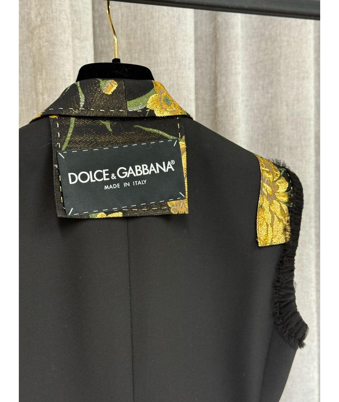 DOLCE&GABBANA Черный шерстяной жилет, фото 4