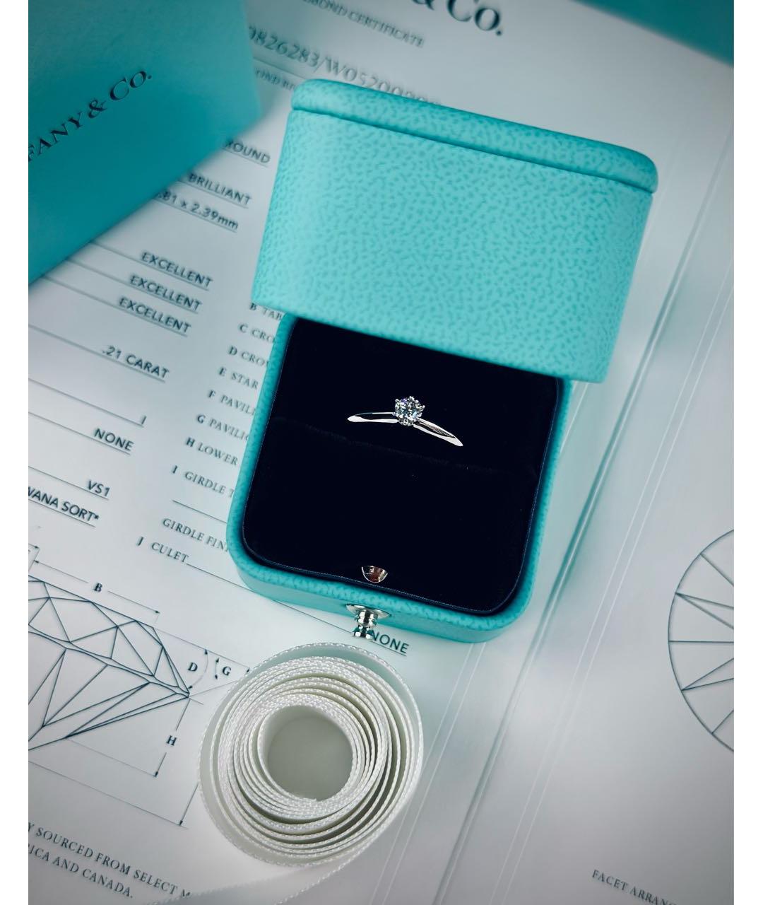 TIFFANY&CO Серебряное платиновое кольцо, фото 6