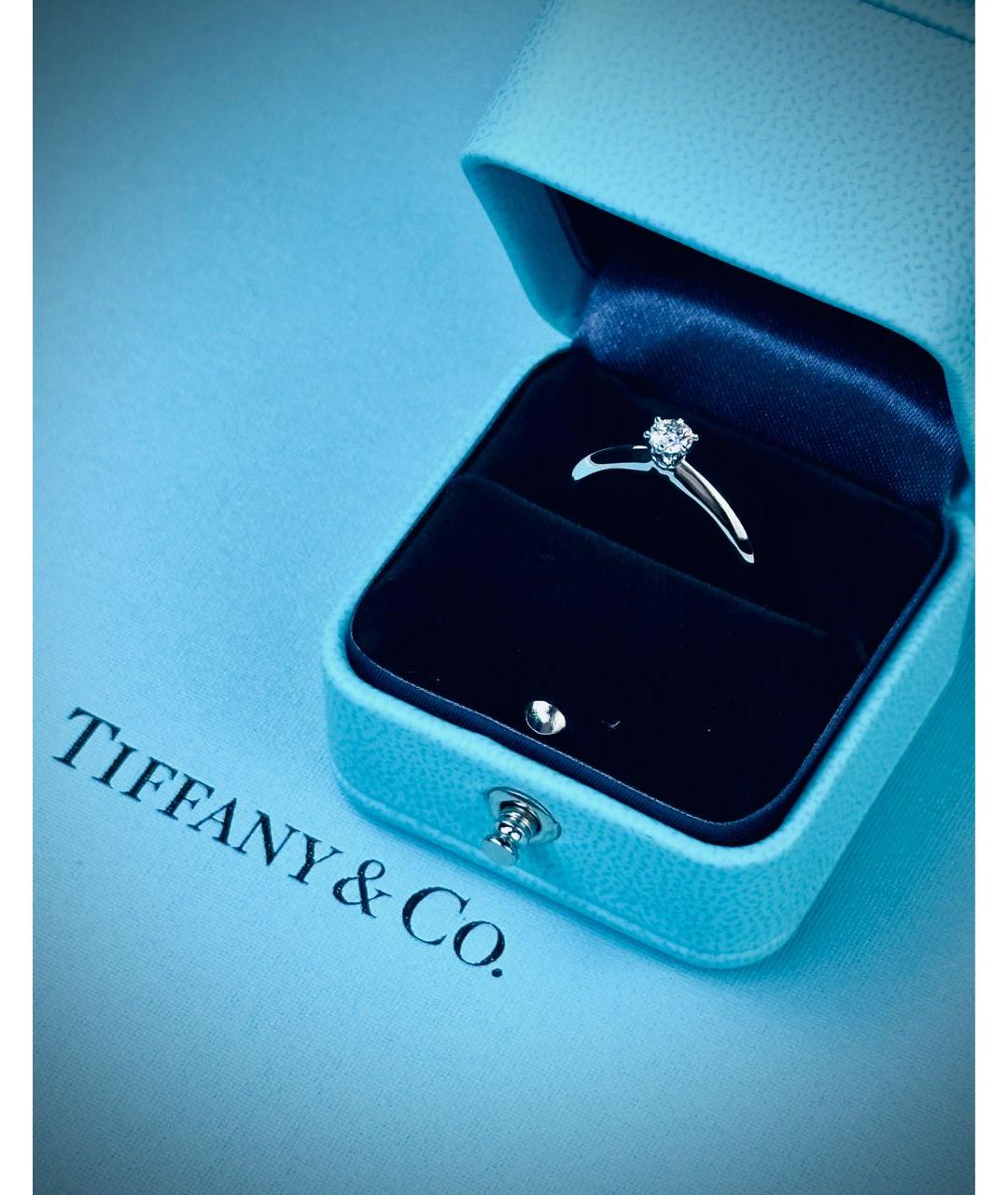 TIFFANY&CO Серебряное платиновое кольцо, фото 7