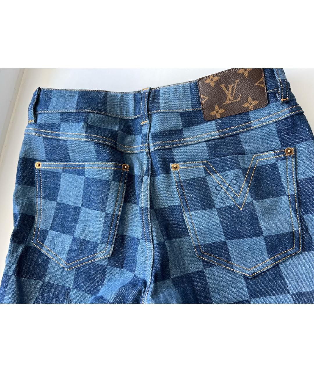 LOUIS VUITTON Синие хлопковые прямые джинсы, фото 8
