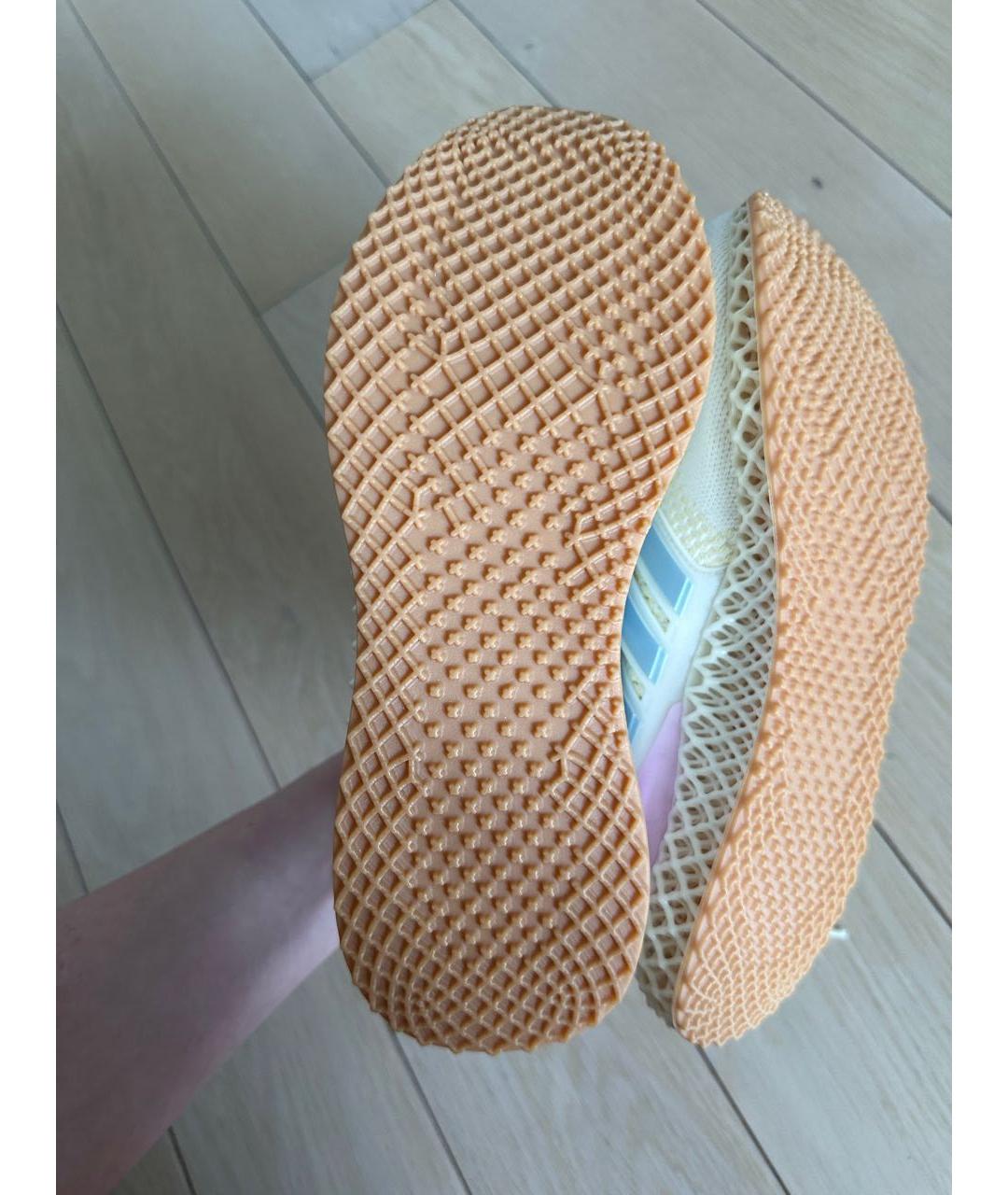 ADIDAS Белые текстильные кроссовки, фото 5