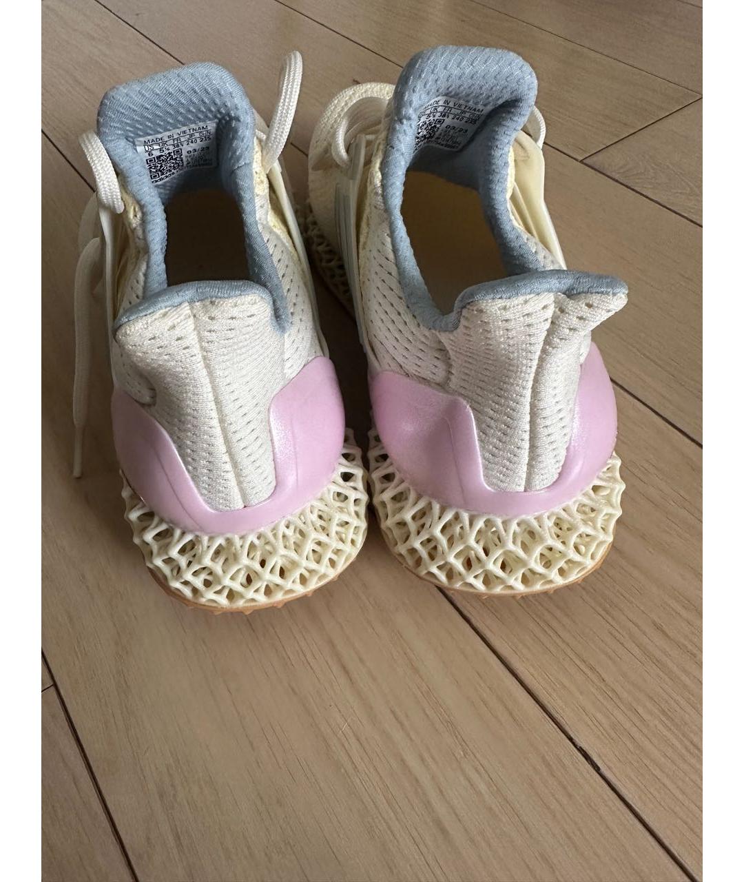 ADIDAS Белые текстильные кроссовки, фото 4