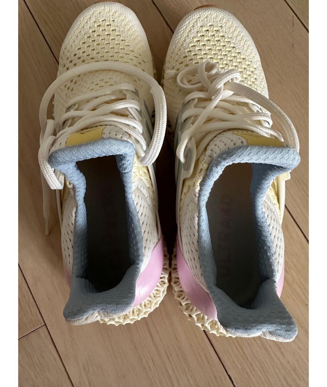 ADIDAS Белые текстильные кроссовки, фото 3