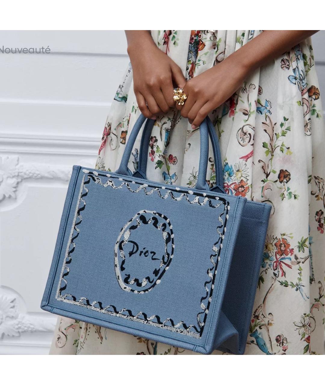 CHRISTIAN DIOR Серая сумка тоут, фото 2