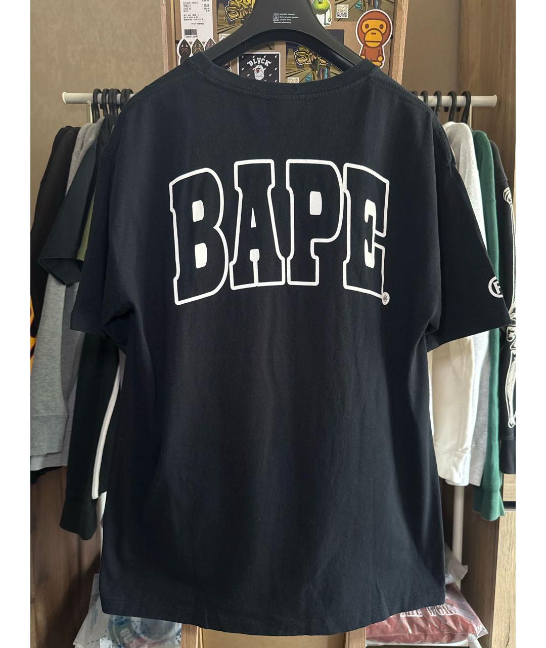 BAPE Черная хлопковая футболка, фото 2