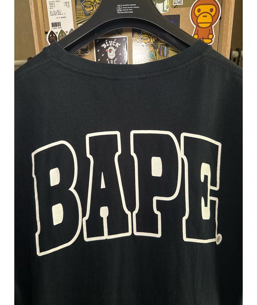 BAPE Черная хлопковая футболка, фото 8