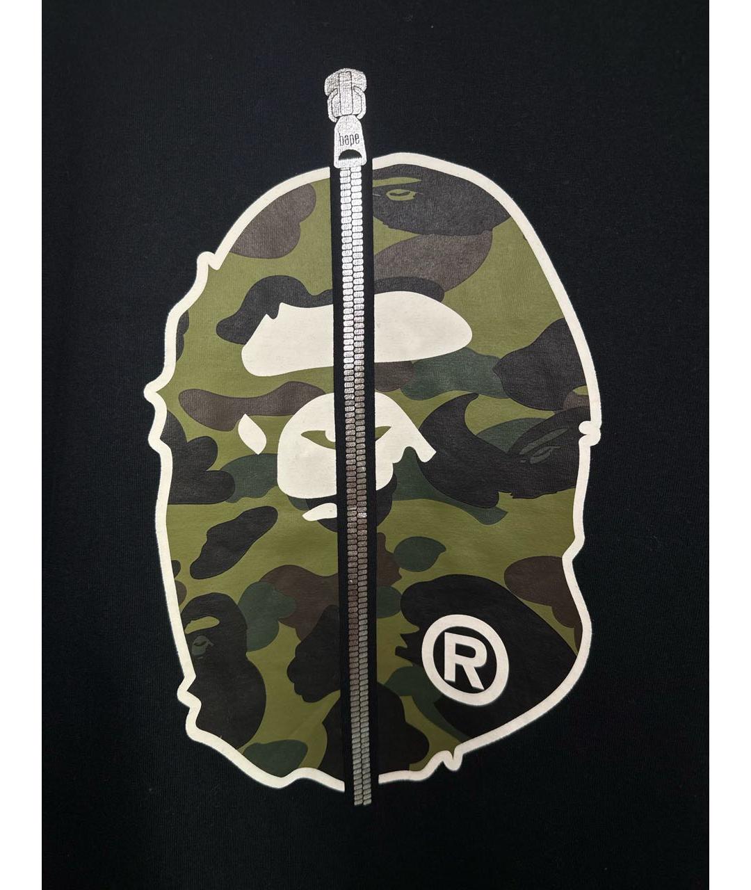BAPE Черная хлопковая футболка, фото 4