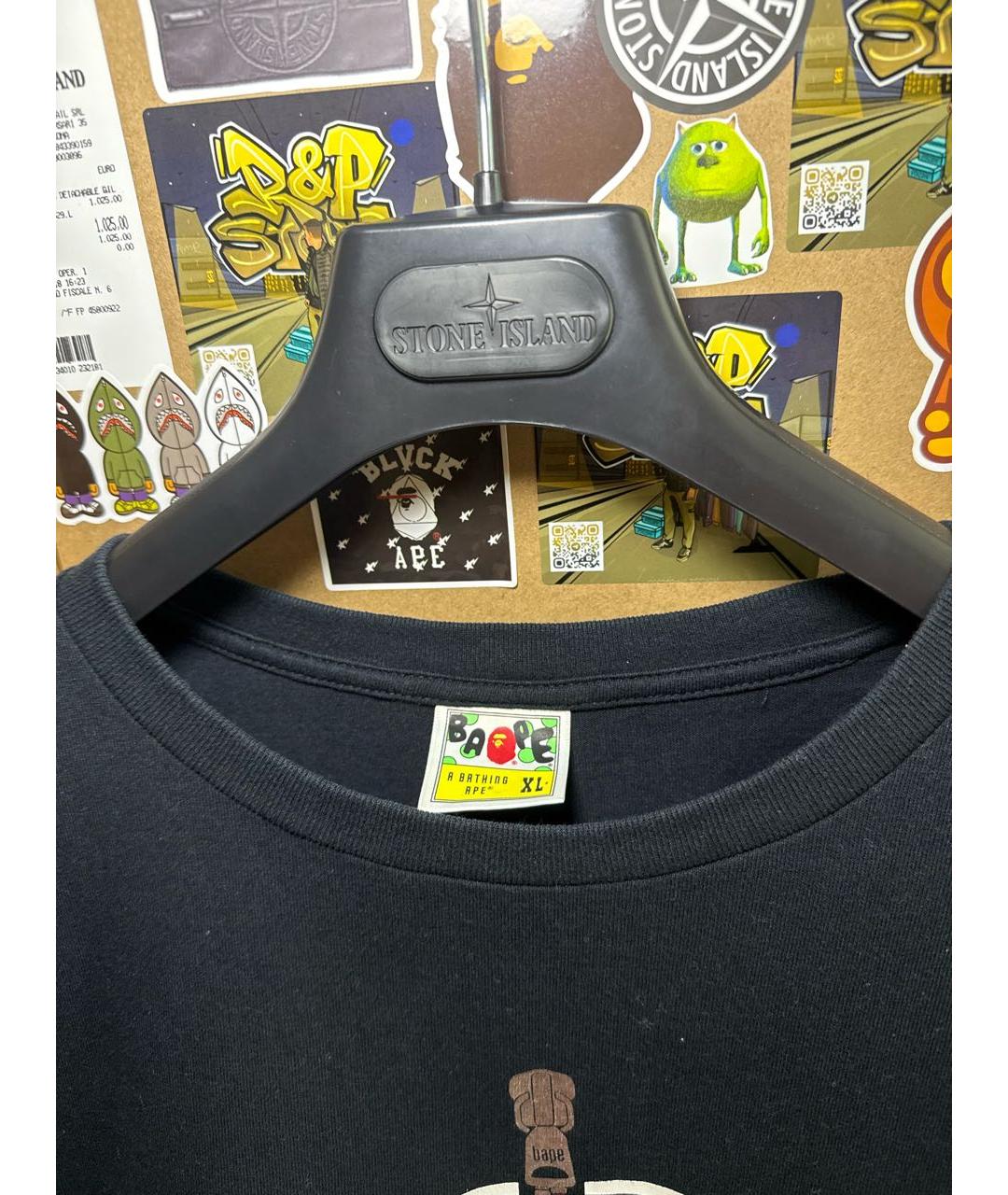 BAPE Черная хлопковая футболка, фото 3