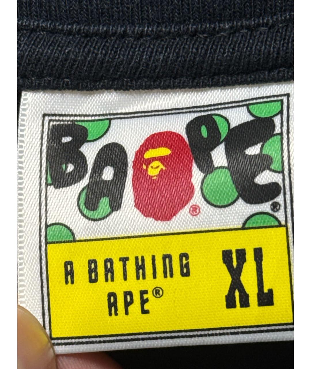 BAPE Черная хлопковая футболка, фото 7
