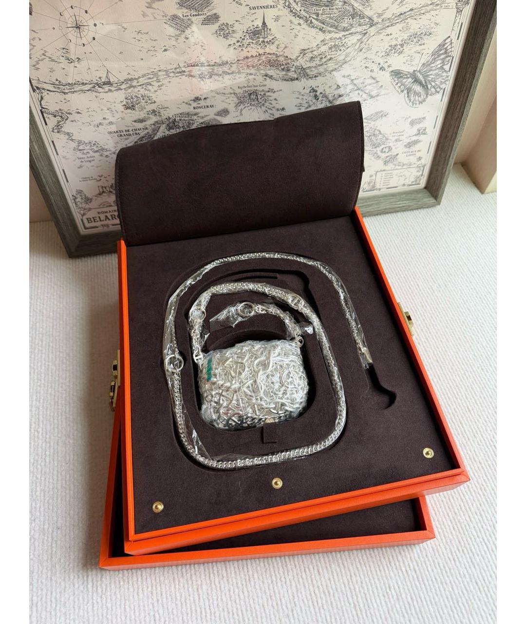 HERMES Серебряное серебряное колье, фото 3