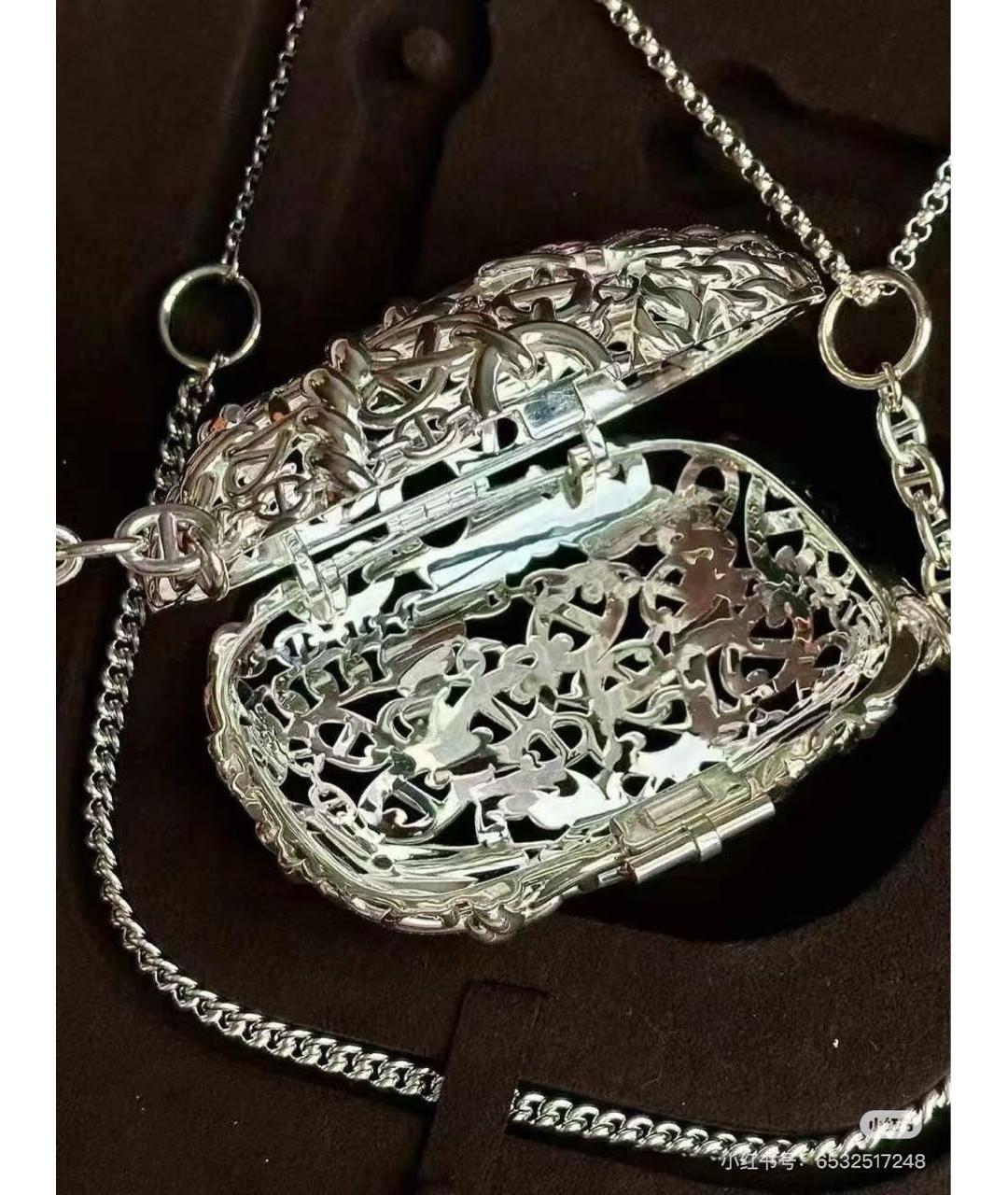 HERMES Серебряное серебряное колье, фото 5