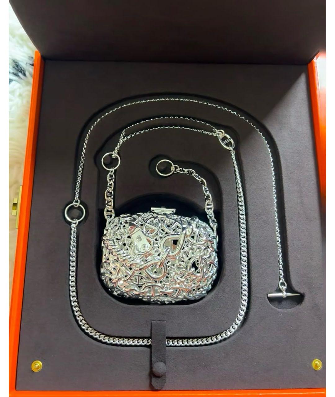 HERMES Серебряное серебряное колье, фото 6