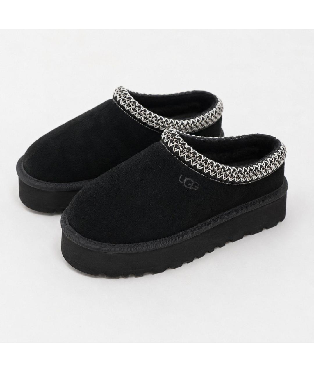 UGG AUSTRALIA Черные замшевые сабо, фото 2