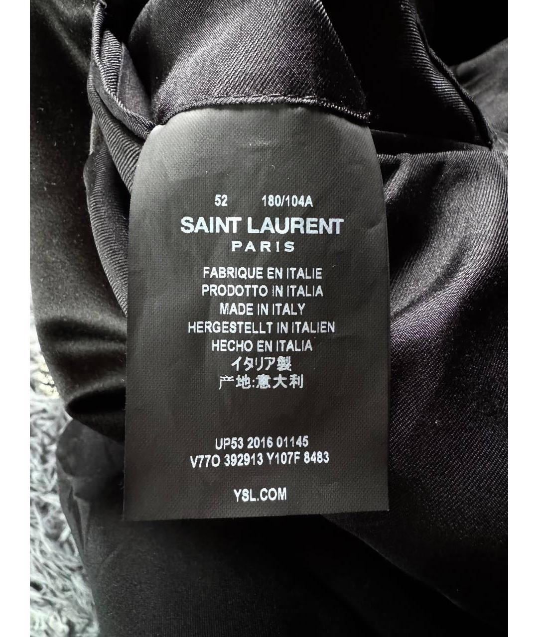 SAINT LAURENT Серый хлопковый пиджак, фото 6