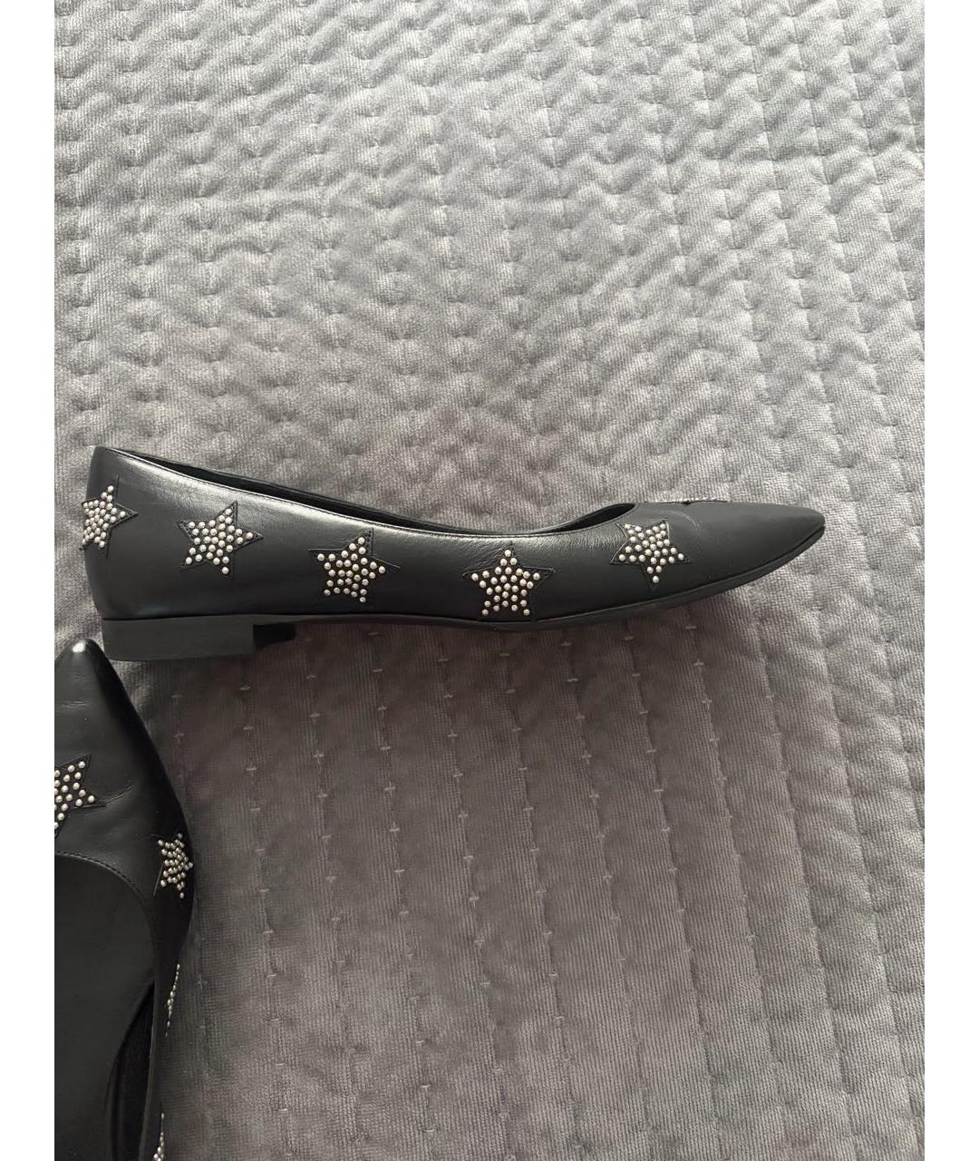 SAINT LAURENT Черные кожаные балетки, фото 7