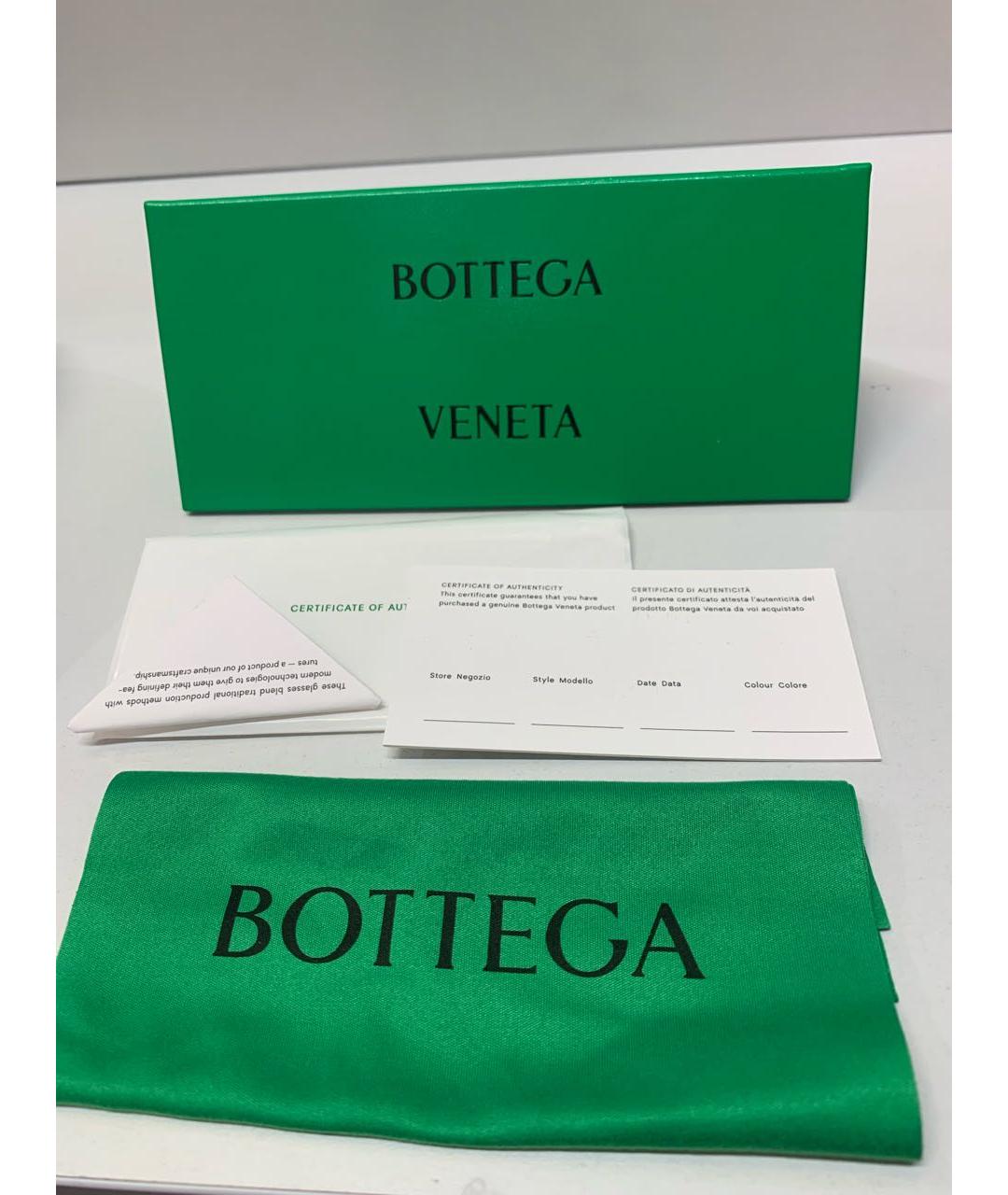 BOTTEGA VENETA Золотые металлические солнцезащитные очки, фото 4