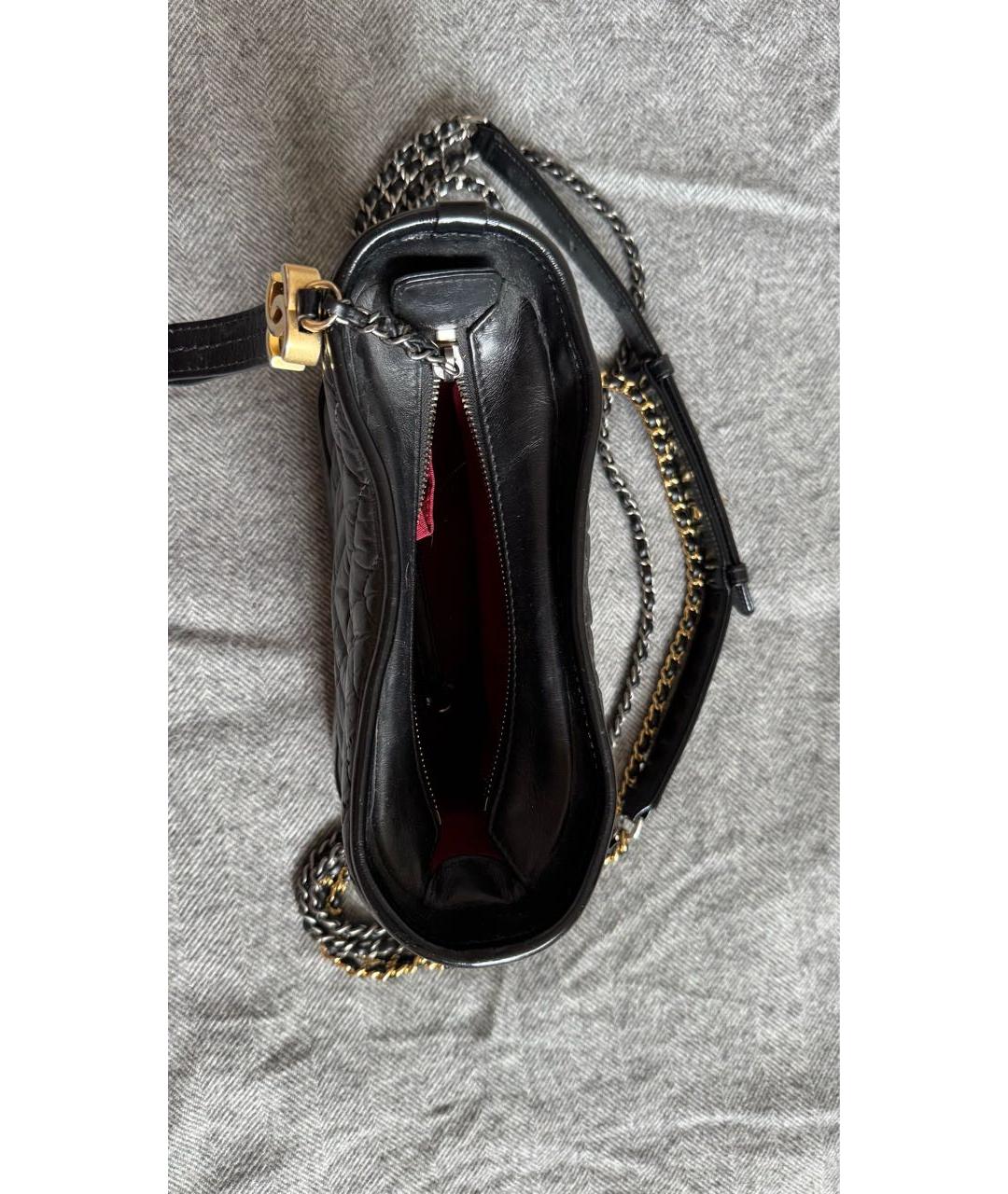 CHANEL Черная кожаная сумка через плечо, фото 4
