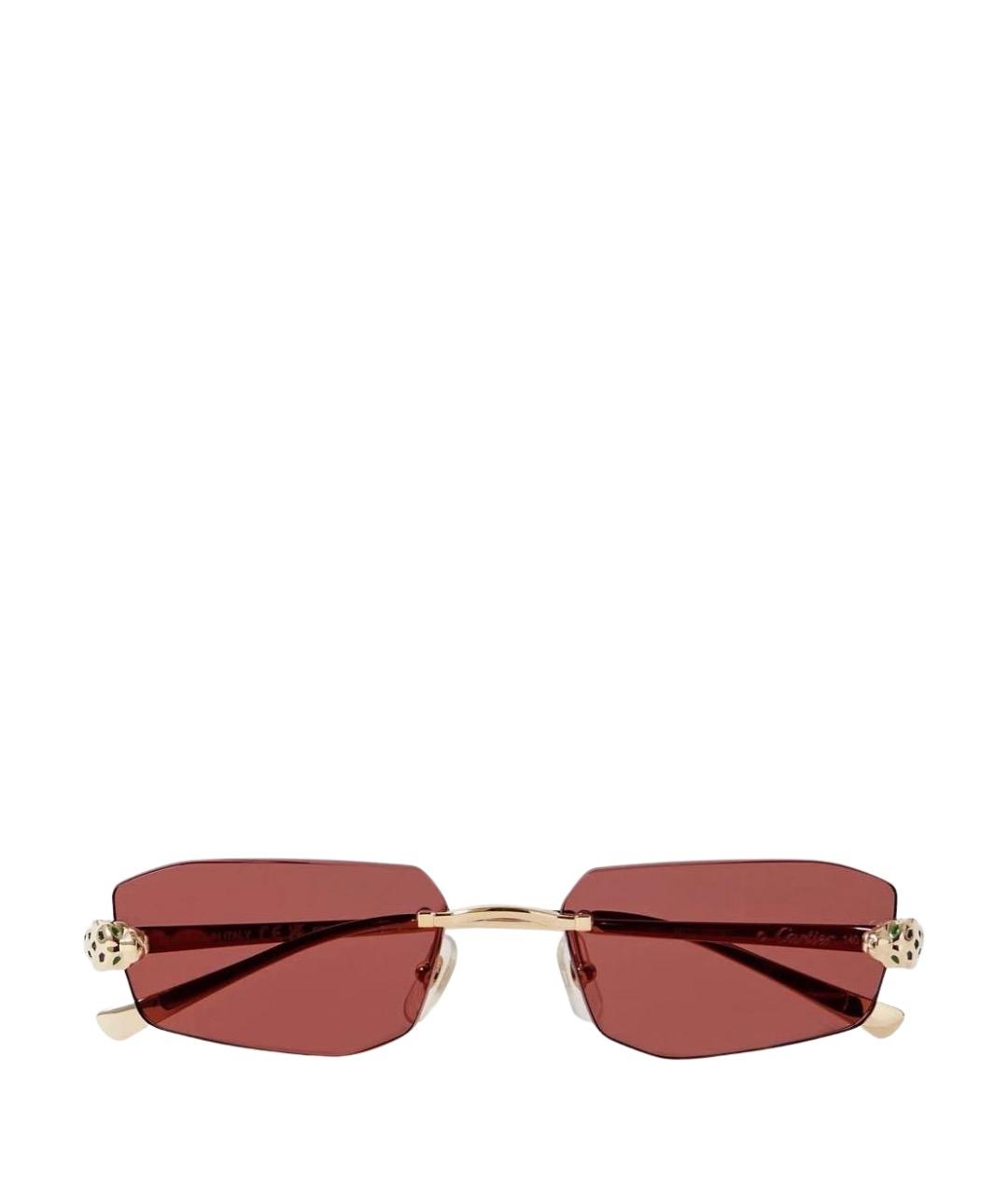 CARTIER Золотые металлические солнцезащитные очки, фото 1